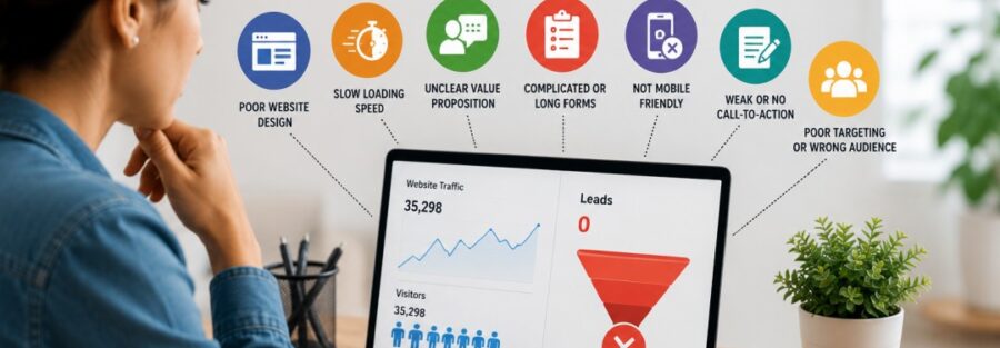 Website leads conversion funnel